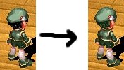 後ろ向きだと染まったのが分かる